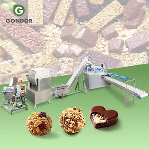 Industrial Cold Pressed Candy Peanut Full Automatic Protein Maker Cereal Process Energy Bar Production Line with Coating - Product Image 1