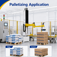 Machine de palettisation automatique à colonne, robot rotatif pour palettisation de sacs et de cartons, 200-400 sacs/h, 220V/380V, pour ciment et aliments pour animaux