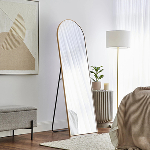 Français Noir Art Déco Design Autonome Pleine Longueur Dressing Arc <span class=keywords><strong>Miroir</strong></span> pour Chambre pour Mariage Miroirs Muraux Décoratifs - Product Image 5
