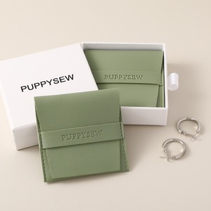 Bolsa de Joyería de Cuero PU de Alta Calidad, Bolsa de Joyería Hecha a Mano, Bolsas de Embalaje para Aretes y Collares con Logotipo Personalizado - Product Image 4