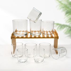 Frasco de Vidrio Transparente para Velas con Tapa, Base Redonda de 10 oz, Forma de U, Laterales Gruesos, Color Personalizado - Product Image 2