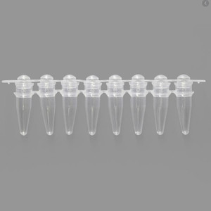 Consommables de laboratoire : Lot de 8 tubes PCR de 0,1 et 0,2 ml avec capuchon plat et convexe, en polypropylène transparent de qualité médicale - Product Image 3