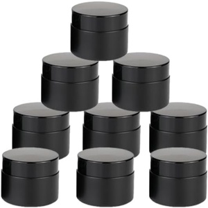 Pot en plastique noir de 100 ml, 120 ml, 150 ml, 200 ml, 250 ml, 300 ml, 4 oz, 8 oz, récipient pour aliments pour animaux de compagnie, pot alimentaire avec couvercle en plastique personnalisé - Product Image 1