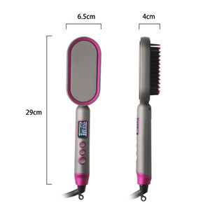 Plancha de pelo iónica portátil profesional, peine, pantalla LED, placa de cerámica para uso en Hotel, cepillo alisador de cabello <span class=keywords><strong>Natural</strong></span> - Product Image 3