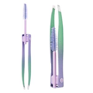 Outil de coupe des sourcils Pinky Leem, couteau à sourcils en acier inoxydable, pince à sourcils pliable, brosse, recourbe-cils, pince à épiler - Product Image 3