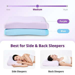 Oreiller orthopédique en mousse à mémoire de forme pour les douleurs cervicales, soutien ergonomique pour dormeurs sur le côté, le dos et le ventre, oreiller de lit doux et ergonomique - Product Image 3