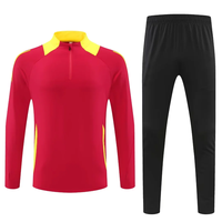 Ensemble de survêtement de football nouvelle saison, logo personnalisé, survêtement d'entraînement de football, manches longues, respirant, survêtement d'équipe de football