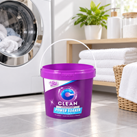 Seaux en plastique cylindriques UMETASS OEM&ODM avec couvercle et poignée, 300 ml-10 L, pour emballage de détergent, lessive en poudre, crème