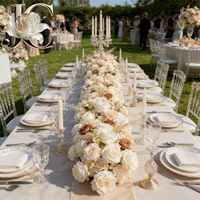 Chemin de table floral OLERAY à prix d'usine, rangée de fleurs artificielles pour décoration de mariage et allée