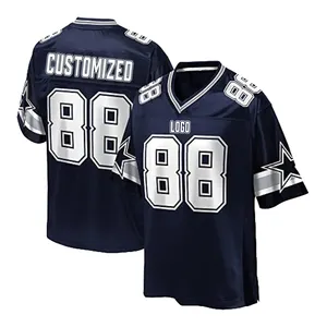 Fabriek Custom Ontwerp Cowboys Jersey 5xl Mesh Voetbalshirt 2023-2024 American Football Jersey