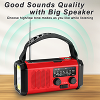 Radio d'urgence portable avec batterie de charge de type C de 10000mAh et charge solaire avec lampe de poche puissante
