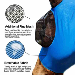 Máscara para Caballos KingHon, Protección para la Cabeza, Antimosquitos, Antiinsectos, Antimoscas, Resistente, para la Nariz del Caballo - Product Image 4