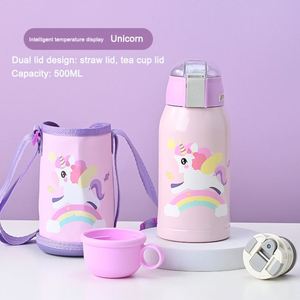 Custom Cartoon 500ml Unicorn Style Eco Friendly Stainless Steel Water <b>Bottle</b> Drink <b>Bottles</b> for Kids - Product Image 1