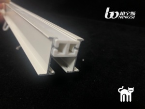 Chất lượng cao tàng hình theo dõi monorail đôi cài đặt vô hình rèm cực hình dạng dài giá cả cạnh tranh trực tiếp nhà sản xuất - Product Image 2