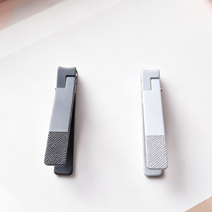 Cortauñas anti-salpicaduras para uso doméstico, tipo pulsador de acero inoxidable, cortauñas de gran apertura, manicurista unisex. - Product Image 2