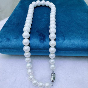 Collar de Perlas de Agua Dulce Redondas de 9-11 mm, Estilo Lujoso y Ligero de Zhuji, con Ligeros Imperfecciones, Estilo Edison, para Madre, Chic y Elegante - Product Image 3