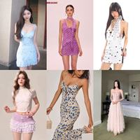 Robes midi décontractées tissées pour femmes Shein, taille empire, coupe ajustée, vente en gros d'usine, achat en gros