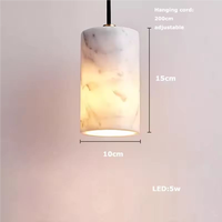 Lustre simple en marbre, lampe suspendue en albâtre LED, lampe de chevet moderne pour chambre à coucher, salon, salle à manger, hôtel, villa