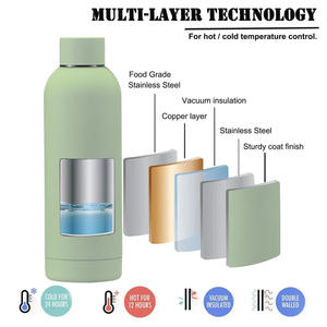 Bottiglie con isolamento sottovuoto a doppia parete con <span class=keywords><strong>Logo</strong></span> personalizzato bocca piccola 350ML 500ml 750ML bottiglia d'acqua sportiva in acciaio inossidabile a bocca piccola - Product Image 2