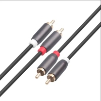 Câble audio électronique de haute qualité, neuf, 2 RCA mâles vers 2 RCA mâles, double fiches RCA plaquées or, gaine en PVC, pour home cinéma
