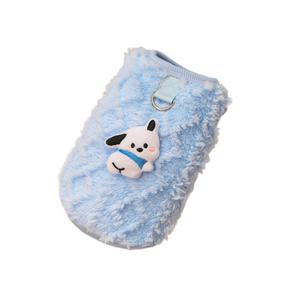 Luxury Fluffy Polyester Foldable Winter Dog Sweater Cartoon Pullover with Cozy Warmth and Leash Ring for <strong>Puppies</strong> - Product Image 6