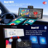 Nouvelle caméra embarquée double Wi-Fi double BT compatible YouTube 11,4 pouces CarPlay Android 13.0 1080p AI double enregistrement DVR