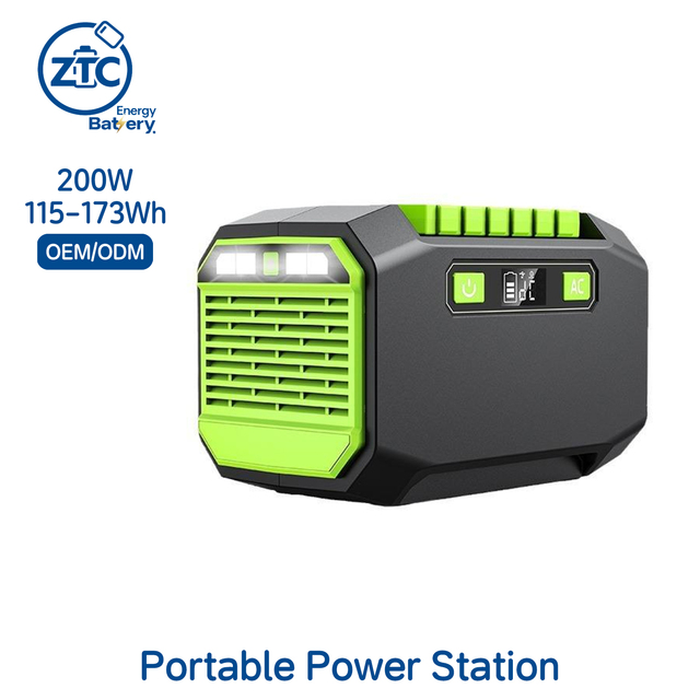 200W Portable Mobile Energy Storage System Pure Sine Wave LiFePO4 Battery Solar Panel Power Supply Home Emergency Power