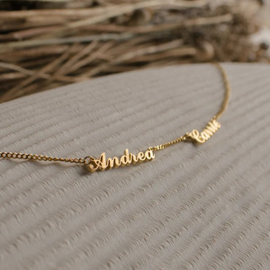 Collar Personalizado con Colgante <span class=keywords><strong>de</strong></span> Letra y Nombre, Cadena Cubana <span class=keywords><strong>de</strong></span> Acero Inoxidable Hipoalergénico, Joyería Unisex en Oro, Plata y Oro Rosa - Product Image 5