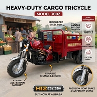 Tricycle utilitaire KASAKO 70 km/h à essence, moto cargo à carrosserie ouverte, charge utile de 400 kg pour la chaîne d'approvisionnement du marché de gros
