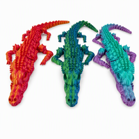 Jouet crocodile imprimé en 3D en ABS, articulé, flexible, sensoriel, décoration de bureau, cadeau pour enfants et adultes