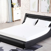 Sommier de lit confortable de style luxueux semi-entouré, économique, avec instructions d'installation et outils, taille complète