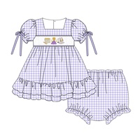 Puresun Neueste Designs Mardi Gras Kinderkleidung Bestickte Babymädchen-Kleidung Kinderbekleidung