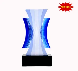 Jadevertu 2024 DIng Glass Trophy For Recognition Achievement Liuli Crystal Trophy Feng Shui Trophy Trofeos Crystal Awards Glass