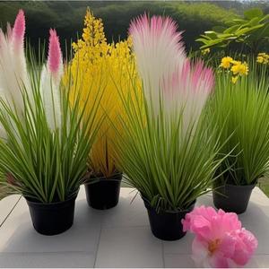 Plantes en pot d'herbe d'oignon Du Diudiu, 41 cm, verdure artificielle verte pour la décoration de la maison et les mariages - Product Image 3