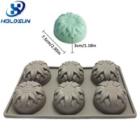 Moule à gâteau en silicone souple de qualité supérieure à 6 cavités en forme de tournesol, facile à démouler, pour la fabrication de savon et la pâtisserie
