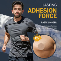 Cache-tétons adhésifs en silicone ultra-fins jetables, autocollants invisibles en forme de pétale pour hommes, imperméables et sans couture, pour le sport