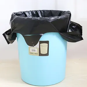 ถุงขยะพลาสติกแบบย่อยสลายได้ถุงใส่ขยะสีดำกันน้ำ