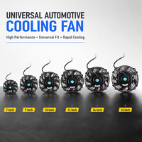 Ventilateur de refroidissement universel ABS à pales courbées pour condenseur automobile 12V 80W 120W, accessoires de voiture remis à neuf, équipement de réfrigération automobile