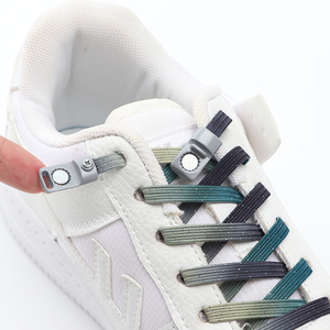 2023 nouvelles baskets magnétiques rapides colorées lacets de chaussures paresseux sans cravate plat magnétique pour lacet élastique Polyester matériel - Product Image 1