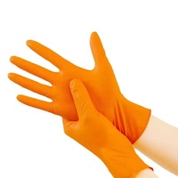Gants de sécurité robustes à texture diamantée, avec logo personnalisé, directement de l'usine, 6-8 mil, en nitrile pur, sans silicone, pour travaux chimiques