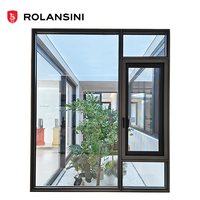 Ventana Abatible de Diseño Europeo Rolansini, Fácil Instalación, Marco de Aluminio con Rotura de Puente Térmico, Apertura Exterior