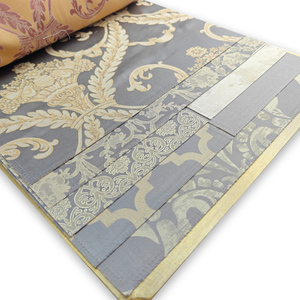 Tissu de rideau en lin jacquard damassé de luxe occultant à motifs floraux et paillettes dorées pour salon, provenant de Shaoxing, Chine, sacs, textiles de maison - Product Image 6