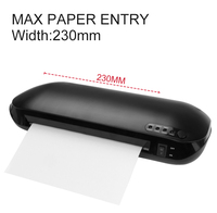 Machine à plastifier polyvalente pour usage domestique, format A4, avec coupe automatique, tube chauffant et découpeuse de papier intégrée