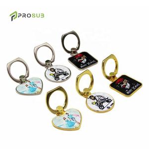 Prosub anello porta cellulare a sublimazione con supporto per cellulare in metallo vuoto fai-da-te - Product Image 1