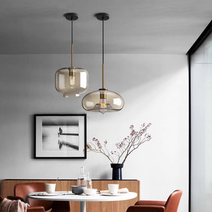 Şeffaf cam küre lamba restoran Bar Modern Minimalist tek kafa kişilik yaratıcı küresel kabarcık kolye lambaları. - Product Image 1
