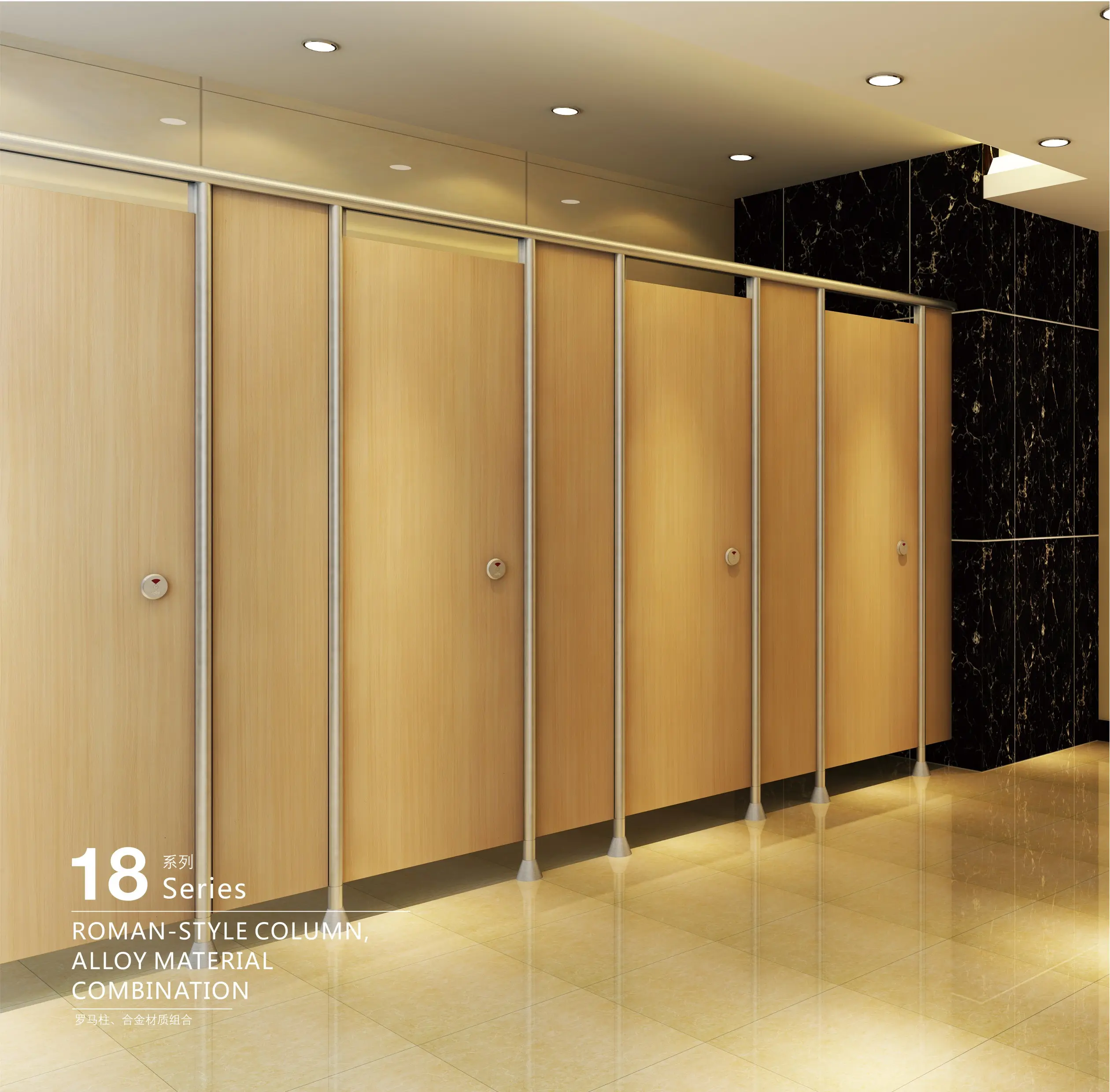 Aogao 83 Series HPL Komersial Kantor Toilet Partisi Dinding