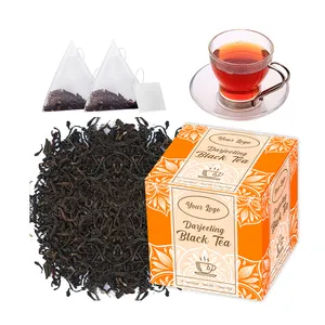 Black tea organic healthy drink customized label customer logo Darjeeling black tea bag