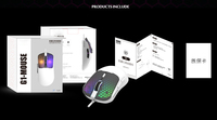 Mini Ratón Óptico con Cable 2.4G para Juegos Competitivos, 7200 DPI, 6 Botones, USB Universal