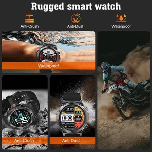 Montre connectée pour homme avec assistant vocal IA, appel SOS, suivi d'activité, fréquence cardiaque et sommeil, écran AMOLED en silicone, IP68 - Product Image 3