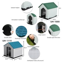 OEM/ODM Neue Hundehütte für Innen- und Außenbereich mit Dach, Luxuriöse Große Outdoor-Kunststoff-Hundehütte